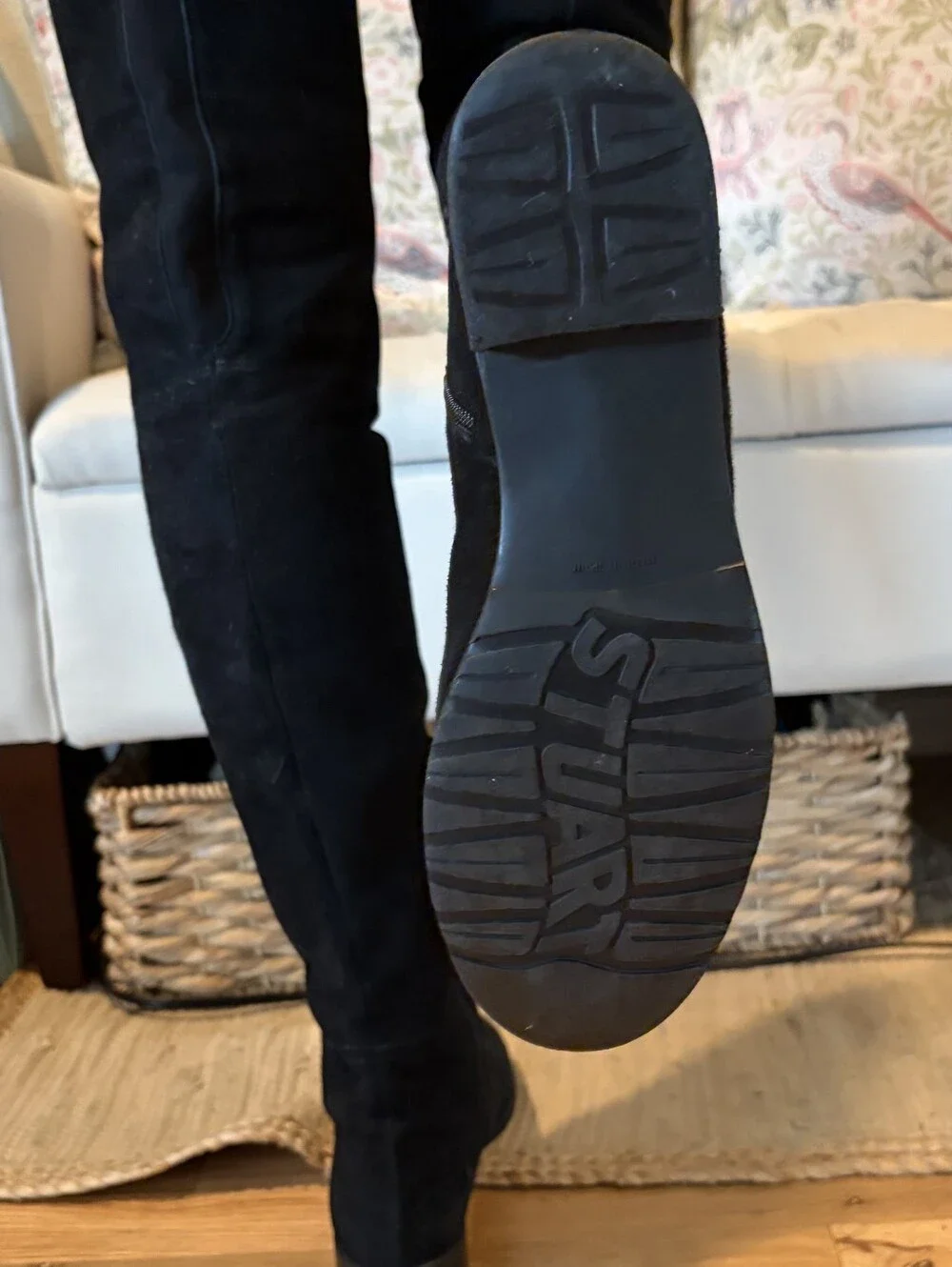 Stuart Weitzman Hilo over-the-knee suede boot size 8M